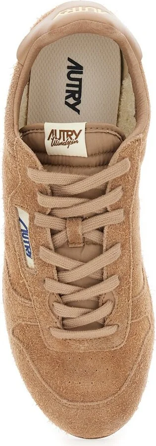 'Windspin Low' Brown Sneaker With Logo On The Side And On The Heel In Suede Man - Image 4