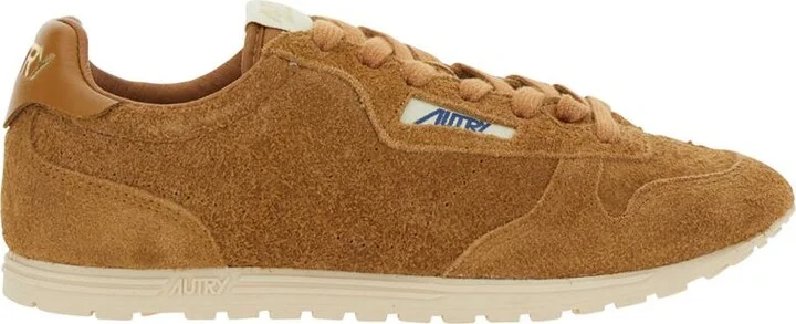 'Windspin Low' Brown Sneaker With Logo On The Side And On The Heel In Suede Woman