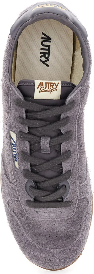 'windspin Low' Grey Sneaker With Logo On The Side And On The Heel In Suede Man - Image 4
