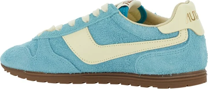'windspin Low' Light-blue Sneaker With Logo On The Side And On The Heel In Suede Woman - Image 3