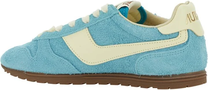 'Windspin Low' Light-Blue Sneaker With Logo On The Side And On The Heel In Suede Woman - Image 3