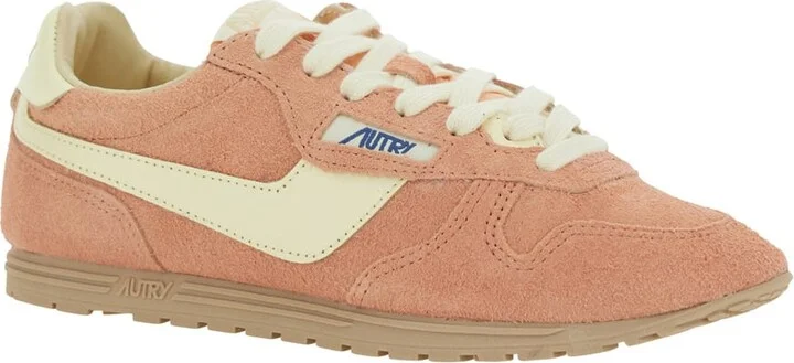 'windspin Low' Pink Sneaker With Logo On The Side And On The Heel In Suede Woman - Image 2