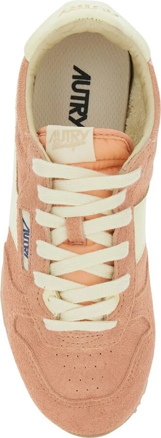 'windspin Low' Pink Sneaker With Logo On The Side And On The Heel In Suede Woman - Image 4