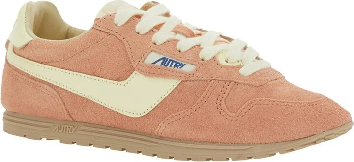 'Windspin Low' Pink Sneaker With Logo On The Side And On The Heel In Suede Woman - Image 2
