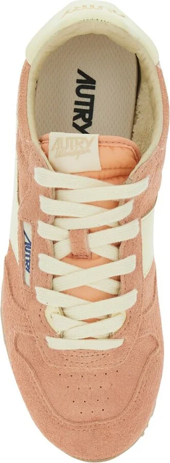 'Windspin Low' Pink Sneaker With Logo On The Side And On The Heel In Suede Woman - Image 4