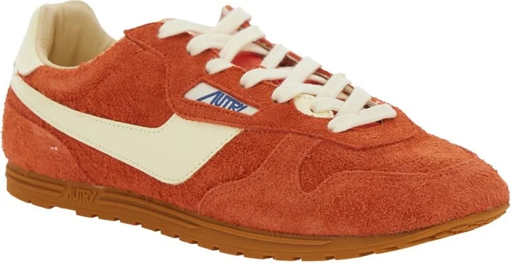 'windspin Low' Red Sneaker With Logo On The Side And On The Heel In Suede Man - Image 2