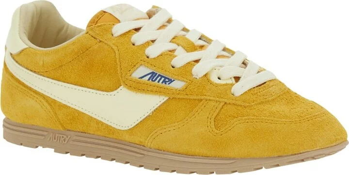 'windspin Low' Yellow Sneaker With Logo On The Side And On The Heel In Suede Woman - Image 2