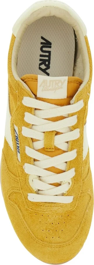 'windspin Low' Yellow Sneaker With Logo On The Side And On The Heel In Suede Woman - Image 4