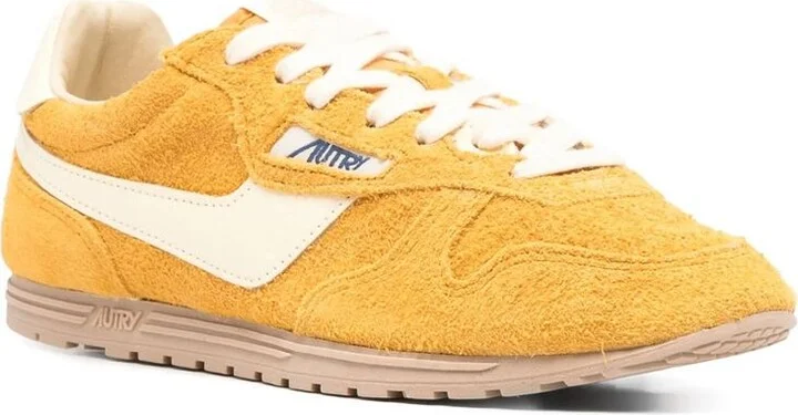 'Windspin Low' Yellow Sneaker With Logo On The Side And On The Heel In Suede Woman - Image 2