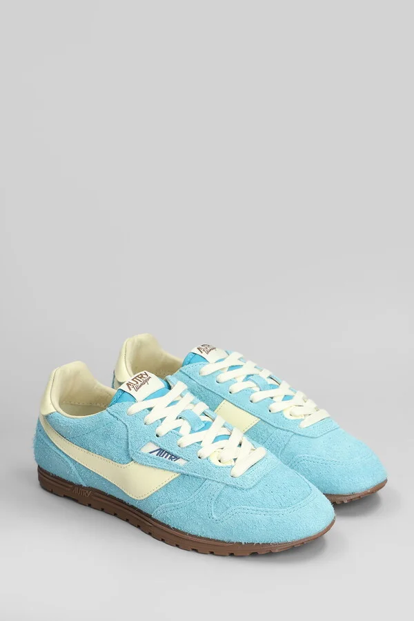 Windspin Sneakers In Cyan Suede - Image 2