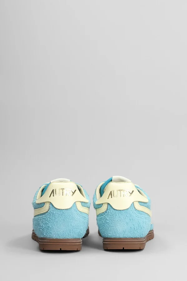 Windspin Sneakers In Cyan Suede - Image 4