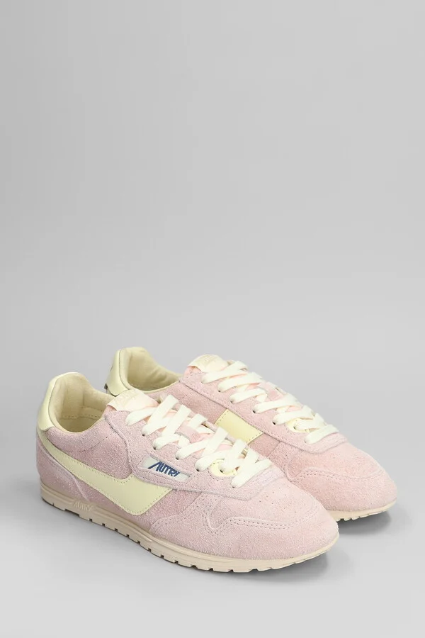 Windspin Sneakers In Rose-pink Suede - Image 2