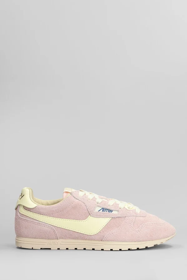 Windspin Sneakers In Rose-pink Suede