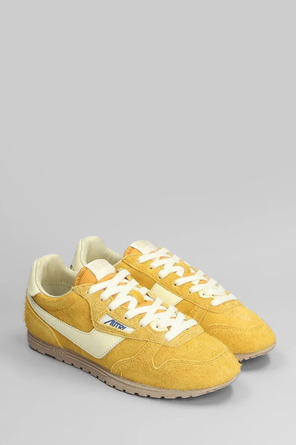 Windspin Sneakers In Yellow Suede - Image 2