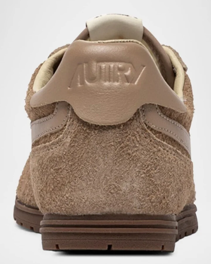 Windspin Tonal Sneakers in Suede and Leather - Image 3