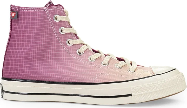 Wine Chuck 70 Hi Top Ombre Sneakers Maroon Yellow