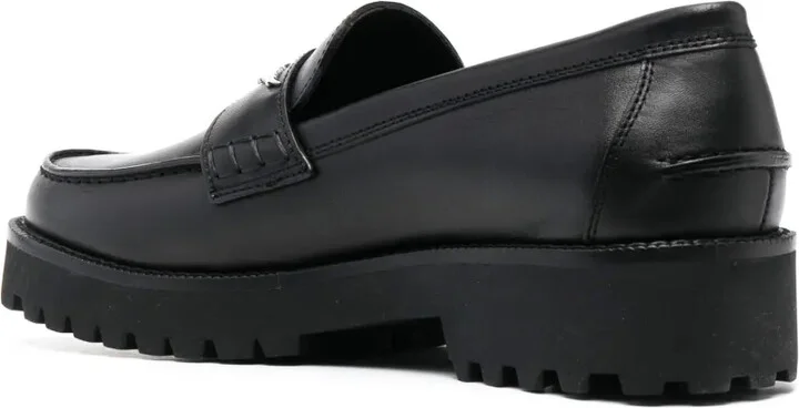 Wings-Plaque Leather Loafers - Image 3