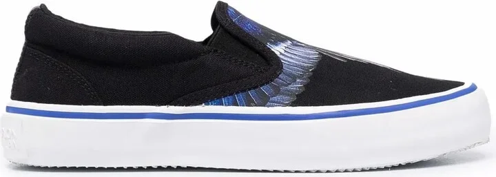Wings-print slip-on sneakers