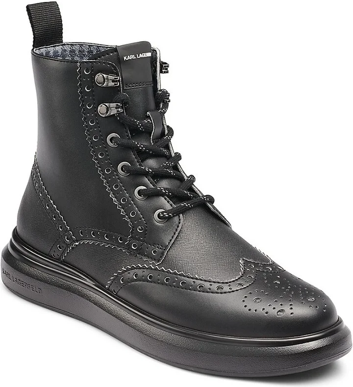 Wingtip Leather Boots - Image 2