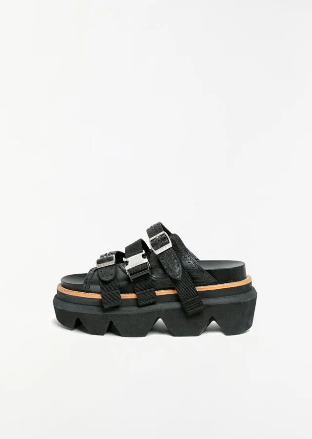Wingtip Leather Sandals