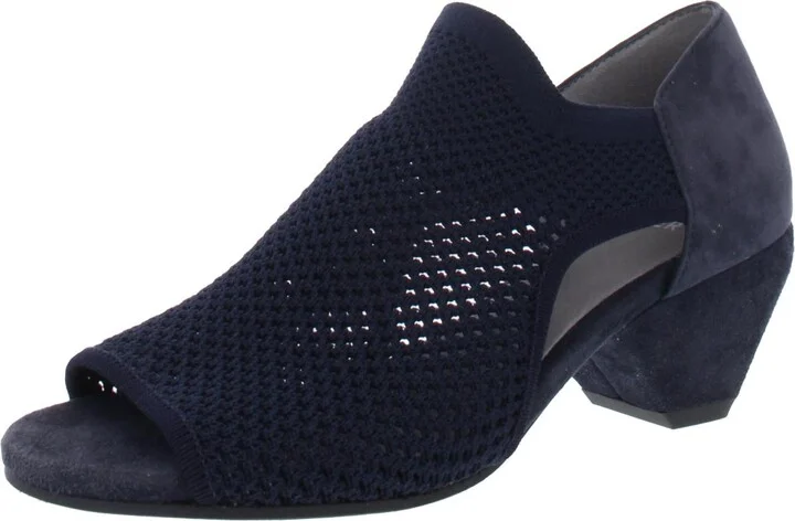 Wink Womens Suede Peep-Toe Shooties