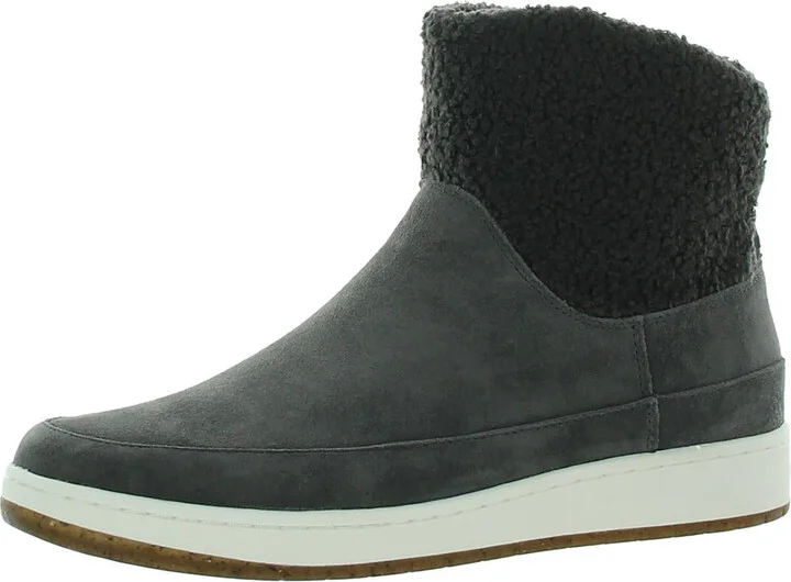 Winnie Boots Women's US 9 Gray Suede Sherpa Ankle Casual Shoes ZPO3428