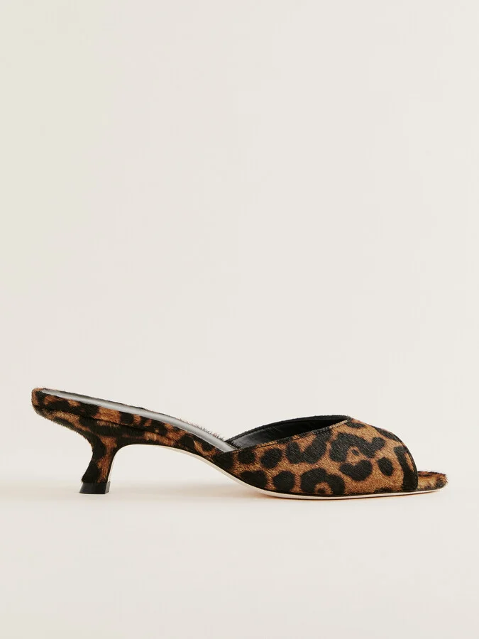 Winnie Peep Toe Heeled Mule
