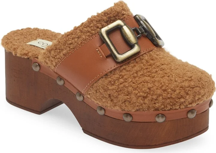 Winona Faux Shearling Platform Clog