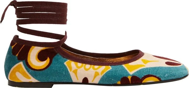 Winter Ballerina Flats Dendera Light Blue