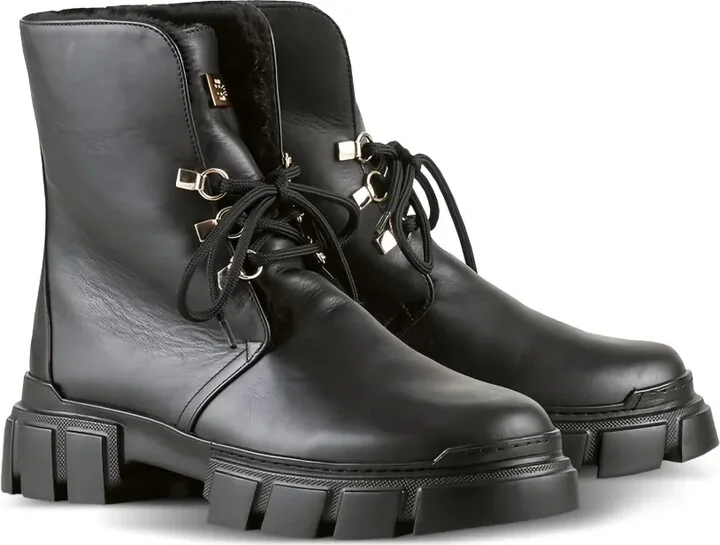 Winter chunky-sole lace-up combat boots - Image 2
