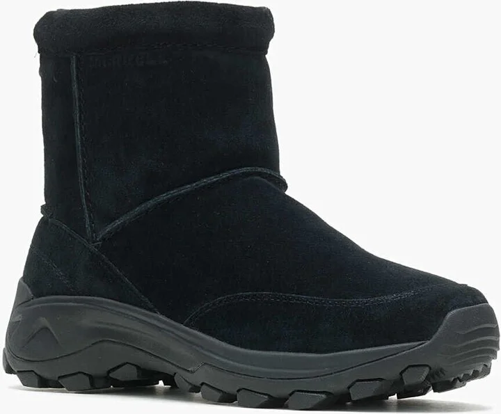 Winter J004555 Boots Men's US 10 Black Leather Pull On Waterproof TF4427