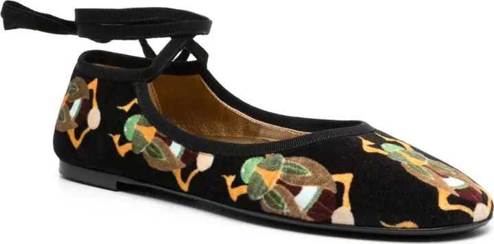 Winter velvet ballerina shoes - Image 2