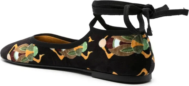 Winter velvet ballerina shoes - Image 3