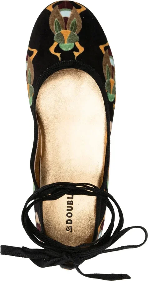 Winter velvet ballerina shoes - Image 4