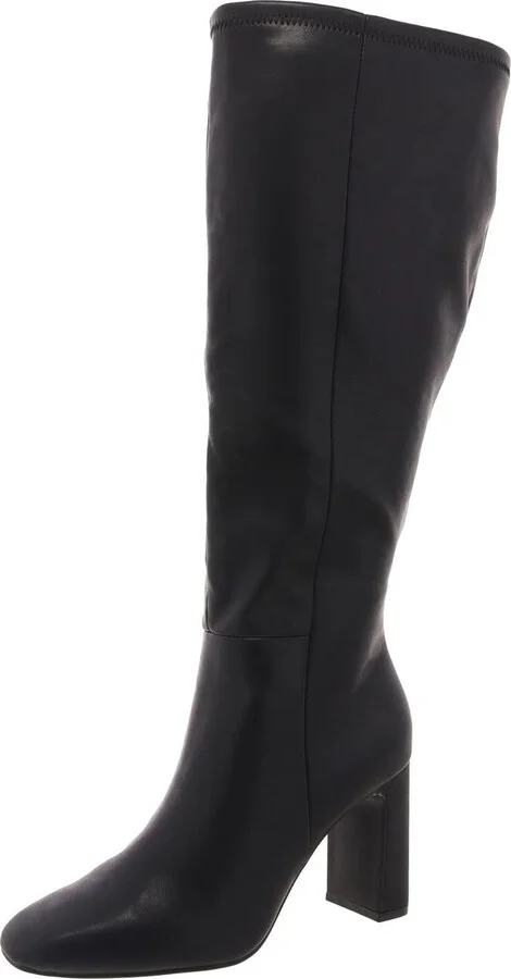 WiseWC Womens Block Heel Man Made Knee-High Boots