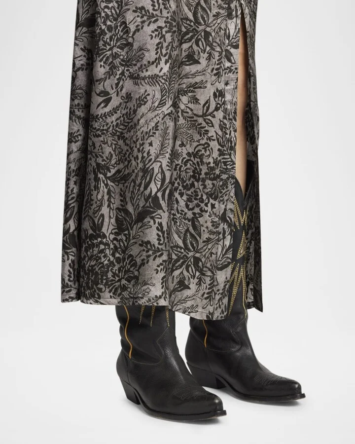 Wish Star Embroidered Leather Western Boots - Image 2