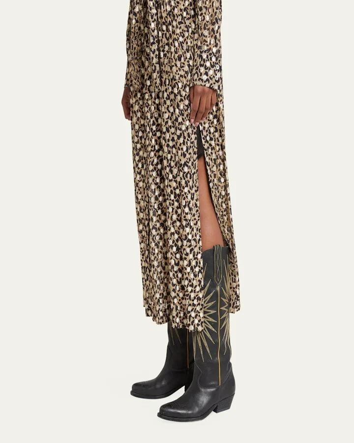 Wish Star Embroidered Leather Western Boots - Image 3