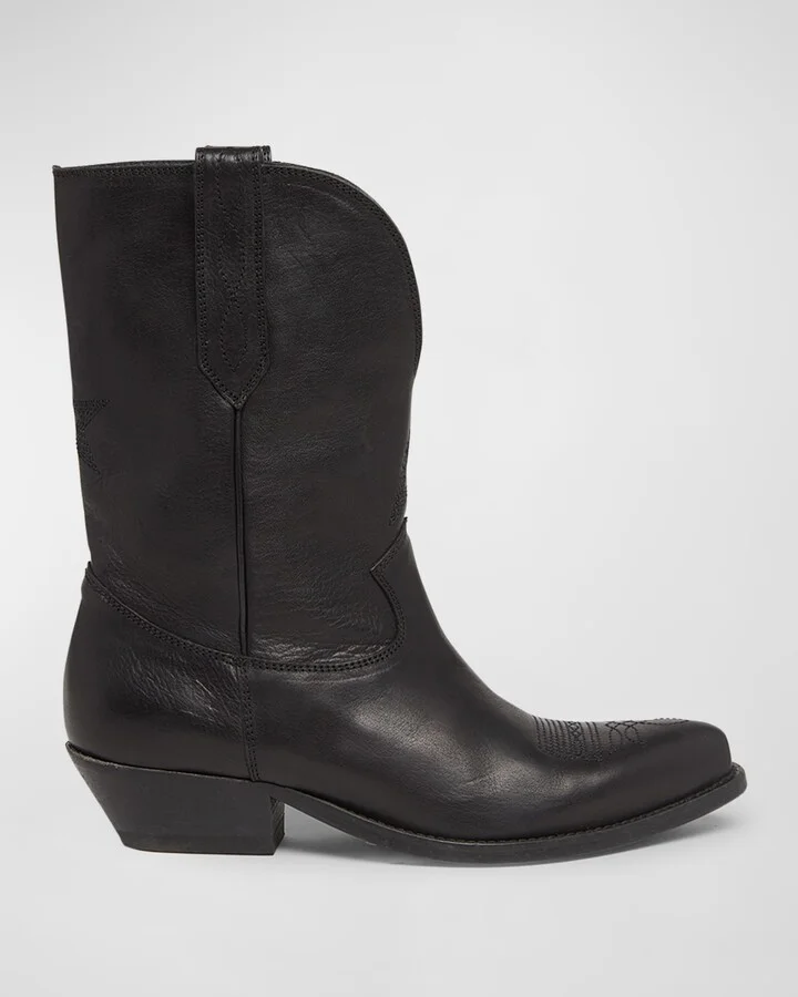 Wish Star Leather Cowboy Boots
