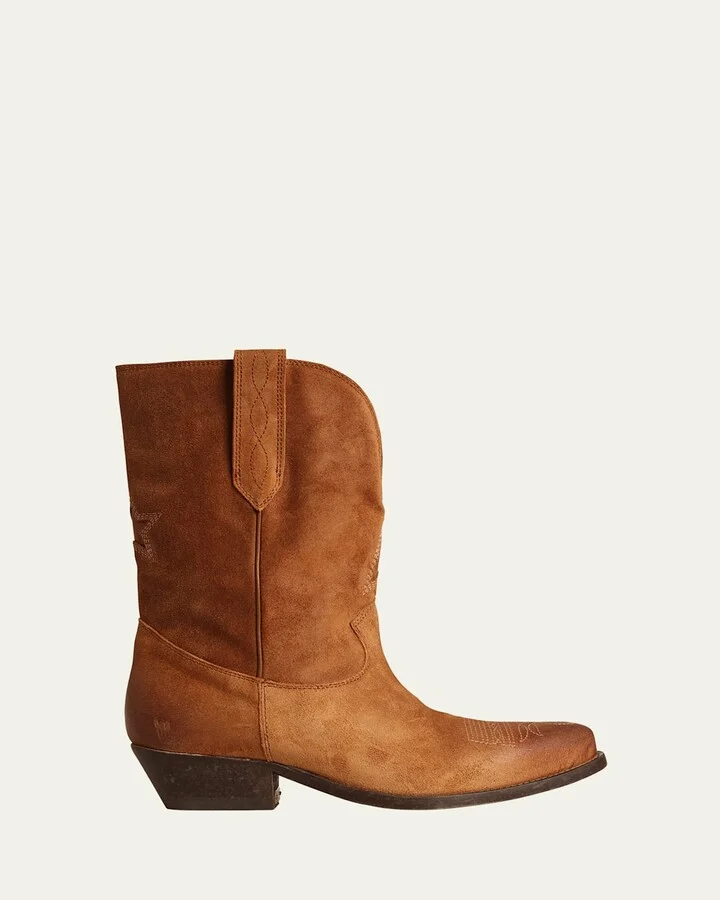 Wish Star Suede Western Boots