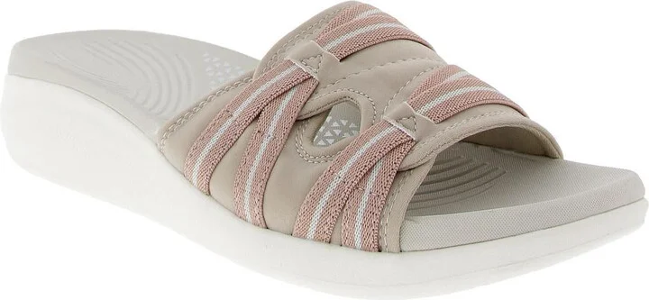 Wisher 2 Womens Strappy Manmade Slide Sandals