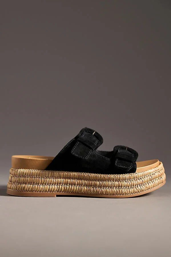 Witny Buckled Platform Slide Sandals