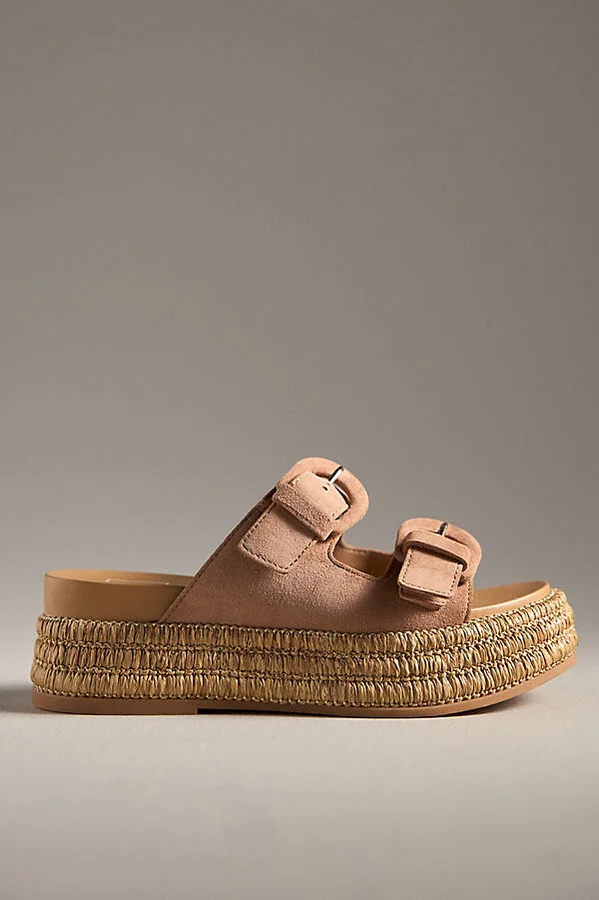 Witny Buckled Platform Slide Sandals
