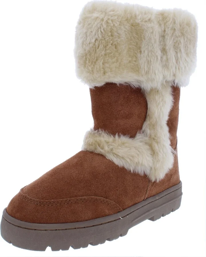 Witty Womens Suede Faux Fur Casual Boots