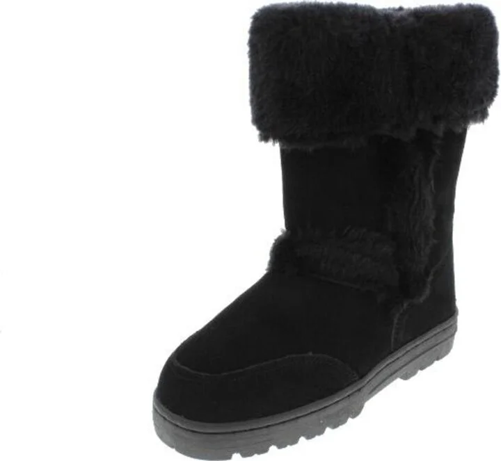 Witty Womens Suede Mid-Calf Winter Boots