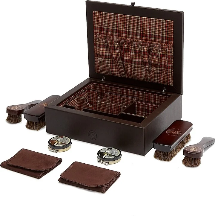 WM Brown x Wolf Shoe Shine Case - Brown - Image 5