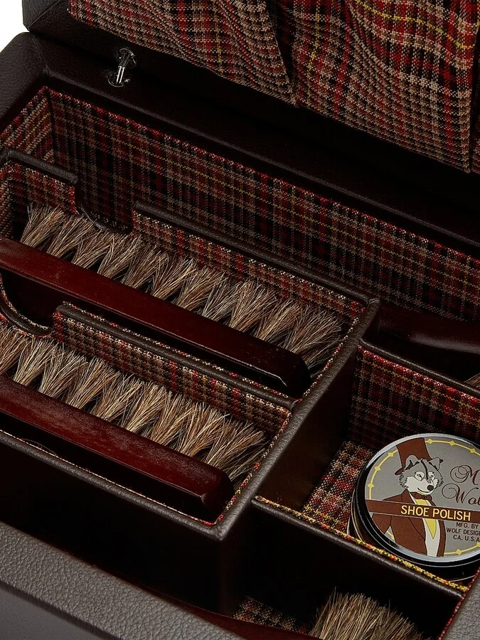 WM Brown x Wolf Shoe Shine Case - Brown - Image 8