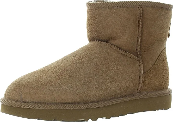 WNeumel Womens Zipper Wool Shearling Boots