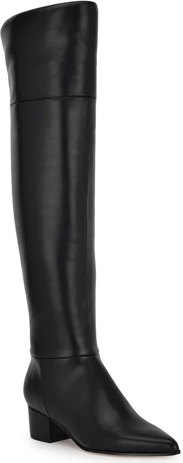 WNMANER3 Womens Solid Man Made Knee-High Boots