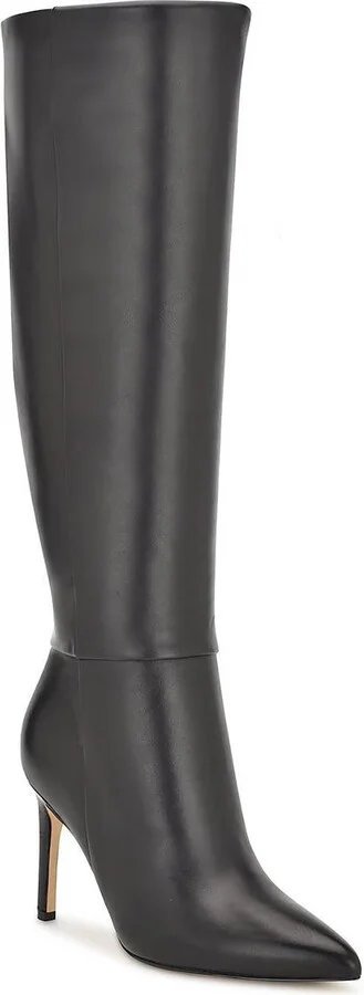 wnRICKY-WC Womens Solid Leather Knee-High Boots