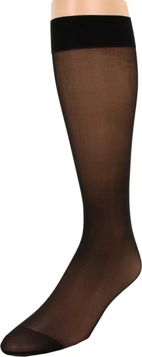 Wolford Individual 10 Knee-Highs Women's Knee High Socks Shoes Caramel : SM, Nylon - Image 2